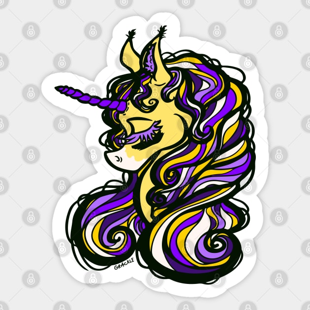 Minnesota Football Unicorn Sticker by Jan Grackle